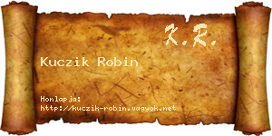 Kuczik Robin névjegykártya